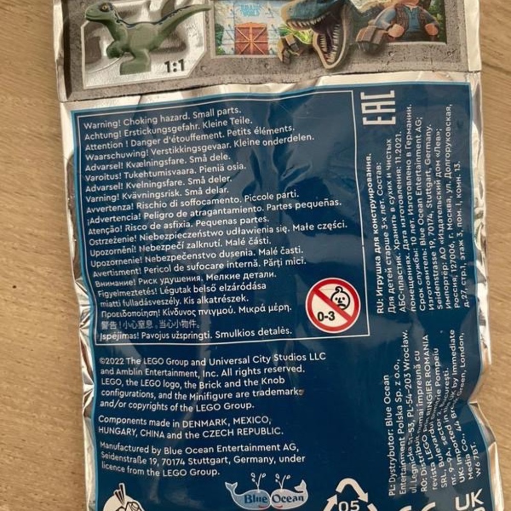 Black ItemLego Jurassic World Dino